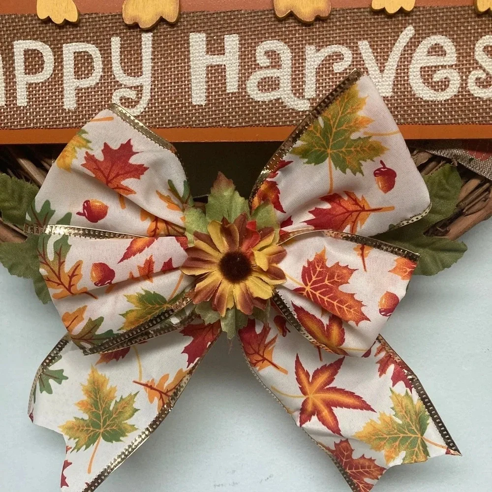 Owl Happy Harvest Thanksgiving wreath *FIRM PRICE*